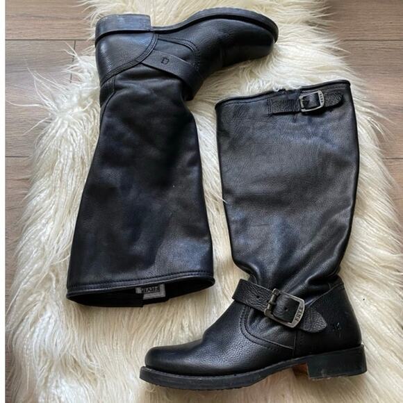 Frye Veronica Slouch Boot, Extended Calf, Black, Size 10.5 - Picture 1 of 9